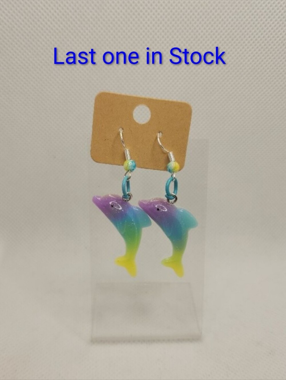 Rainbow Dolphin Dangle Earrings 1